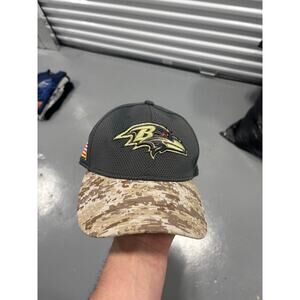 Baltimore‎ Ravens Salute to Service Hat Size Medium NFL Sideline Military Green